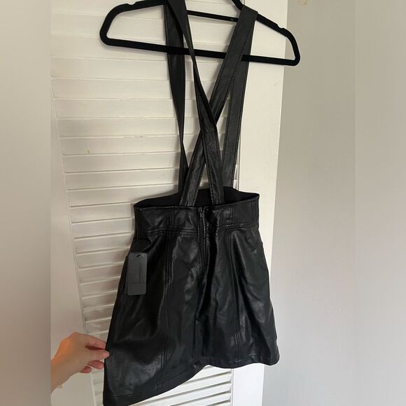 NWT | Guess Rona Faux-Leather Suspender Skirt | Size: 4 - Picture 3 of 7